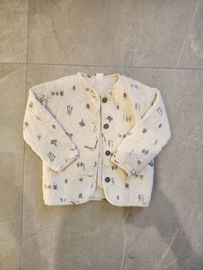 H&M Cream Quilted Veggie Jacket